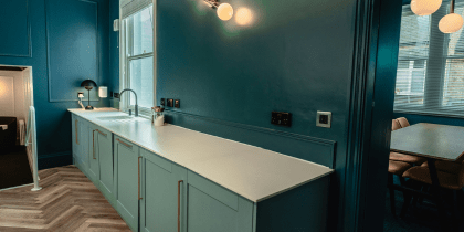 Kitchen area in residential property