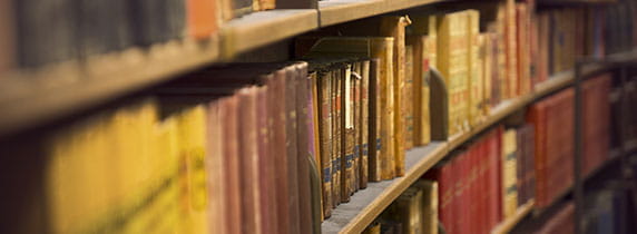 Books on a shelf