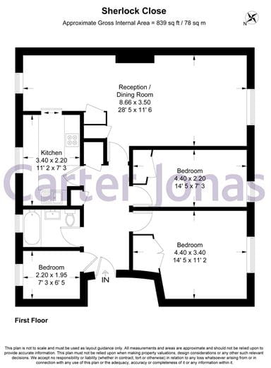 3 bedroom flat, Sherlock Close, Cambridge CB3 - Sold