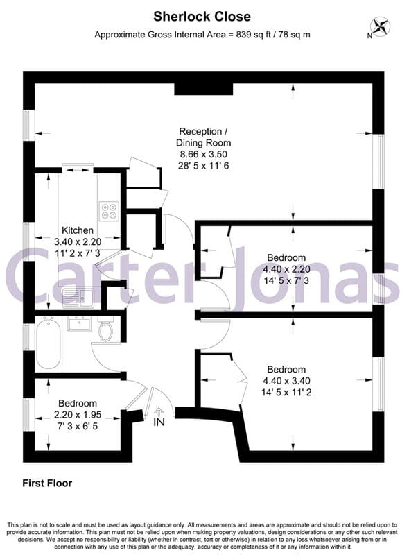 3 bedroom flat, Sherlock Close, Cambridge CB3 - Sold