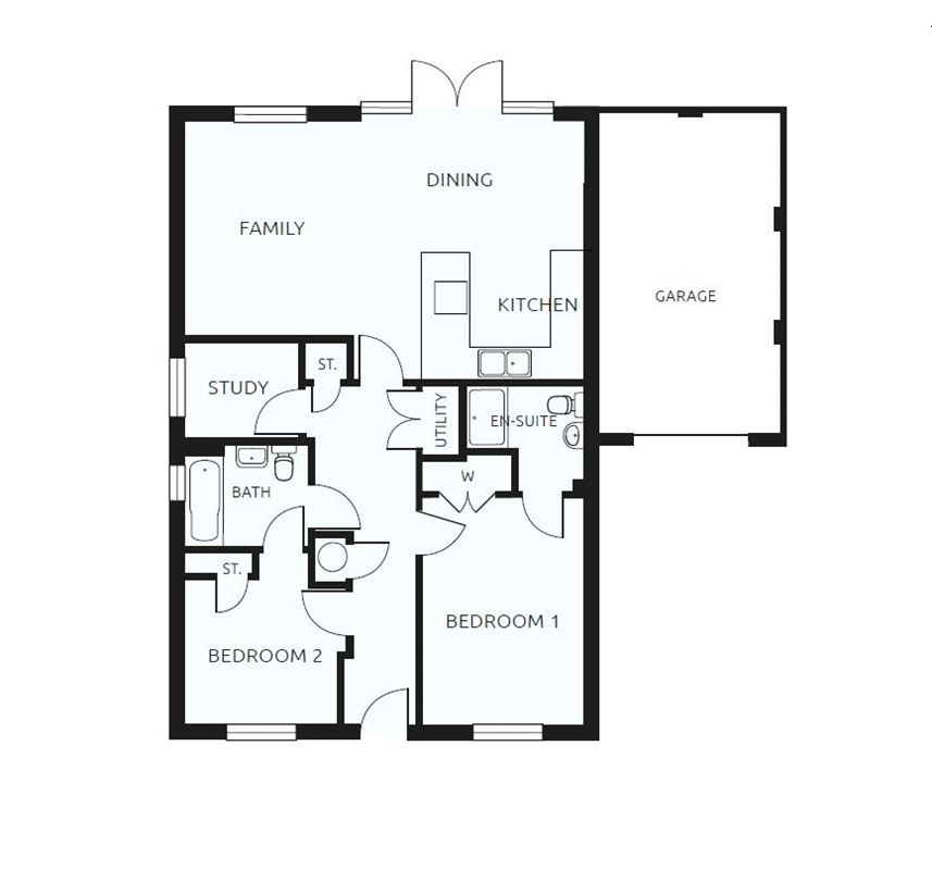 2 bedroom bungalow, Levington Lane, Bucklesham IP10 - Sold STC