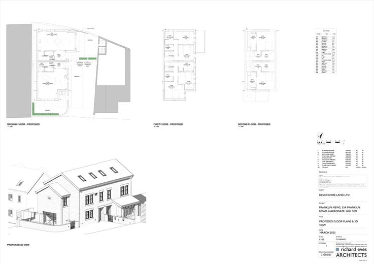  bedroom development plot, Franklin Mews, 33a Franklin Road HG1 - Available