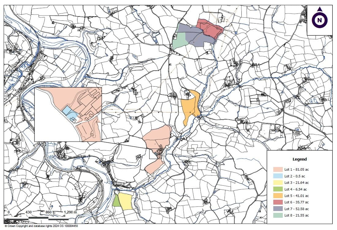 21.6 acres Land, Lot 8: Land To The North Of Lower Kingdon, Bideford EX39 - Sold STC