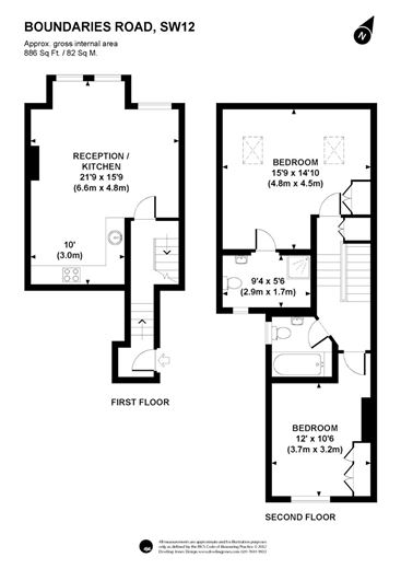 2 bedroom flat, Boundaries Road, Wandsworth SW12 SW12 - Sold